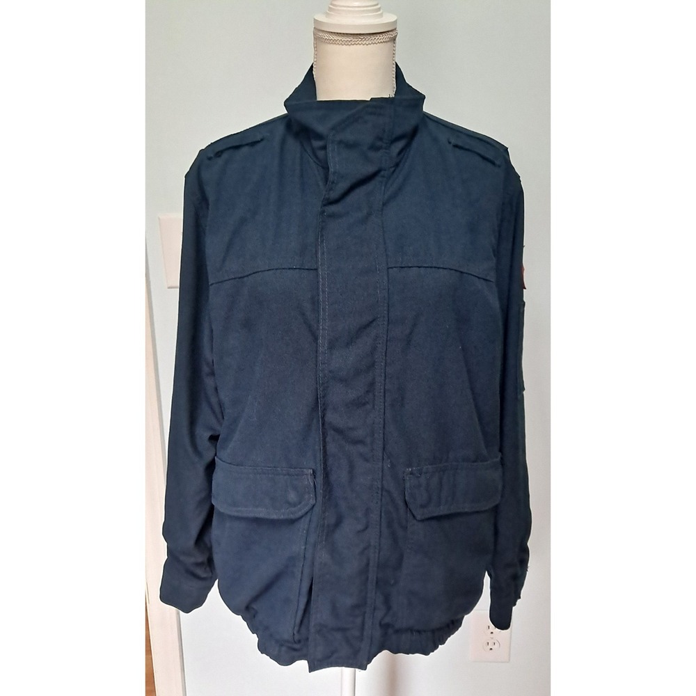 Bulwark‎ FR Jacket Mens M Navy Flame Resistant Bomber Workwear